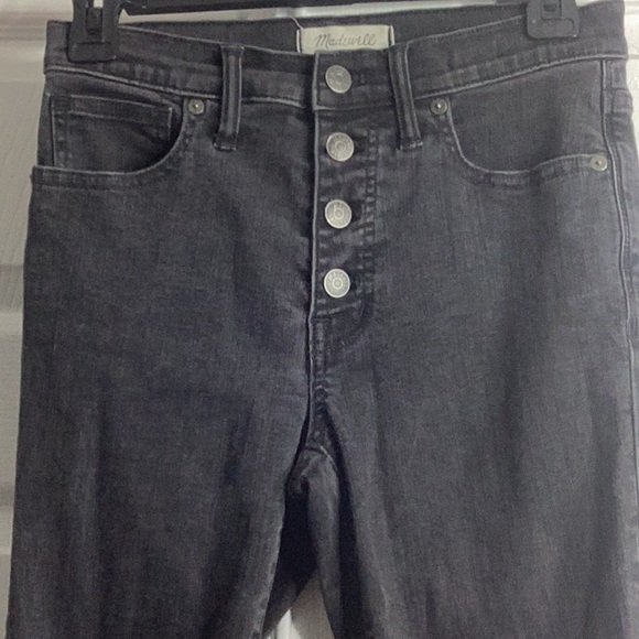 Madewell Black Button-Fly Skinny Jeans 27 - Picture 3 of 9